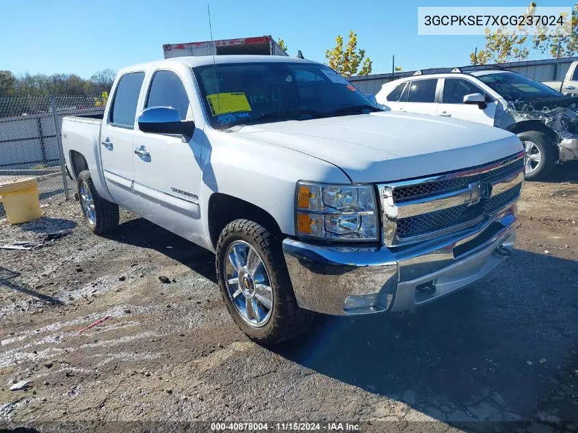 2012 Chevrolet Silverado 1500 Lt VIN: 3GCPKSE7XCG237024 Lot: 40878004