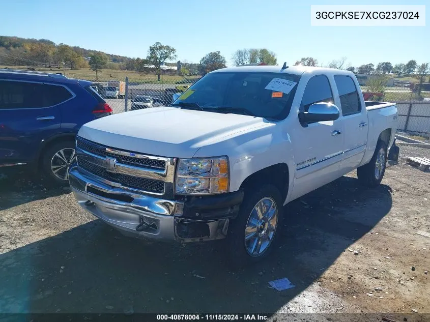 2012 Chevrolet Silverado 1500 Lt VIN: 3GCPKSE7XCG237024 Lot: 40878004