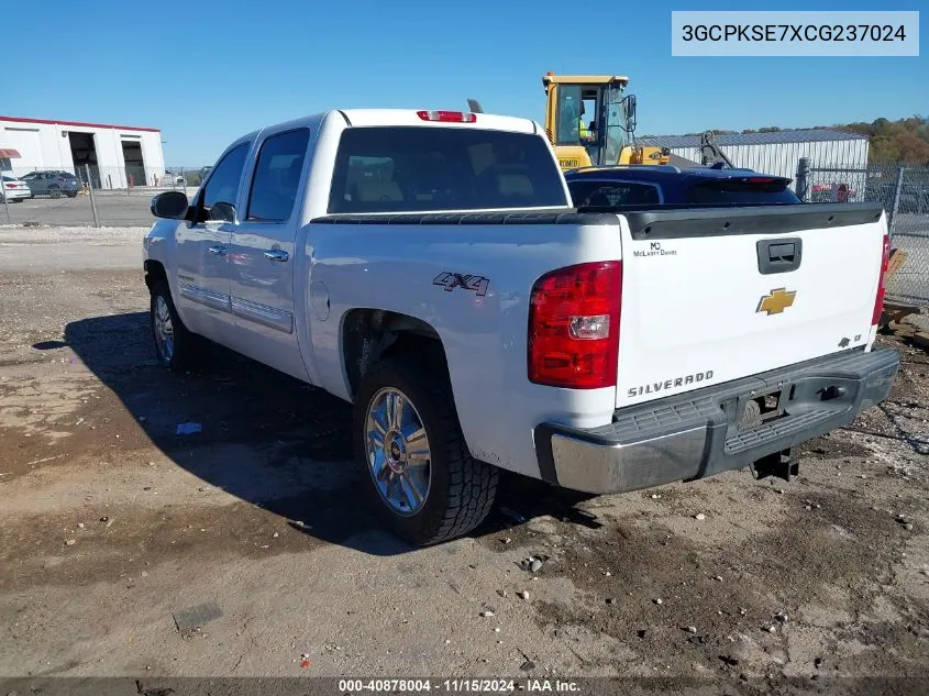 2012 Chevrolet Silverado 1500 Lt VIN: 3GCPKSE7XCG237024 Lot: 40878004