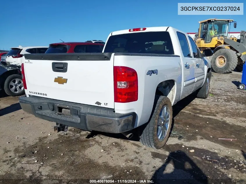 2012 Chevrolet Silverado 1500 Lt VIN: 3GCPKSE7XCG237024 Lot: 40878004