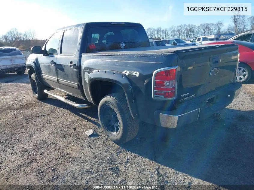 2012 Chevrolet Silverado 1500 Lt VIN: 1GCPKSE7XCF229815 Lot: 40890014