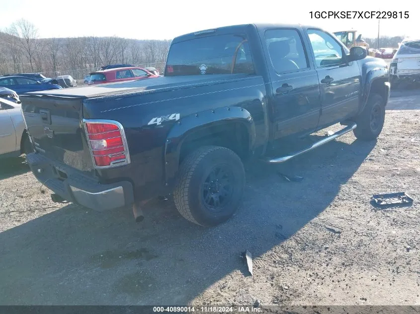 2012 Chevrolet Silverado 1500 Lt VIN: 1GCPKSE7XCF229815 Lot: 40890014