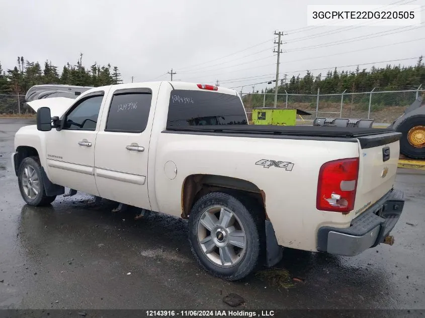 2013 Chevrolet Silverado 1500 VIN: 3GCPKTE22DG220505 Lot: 12143916