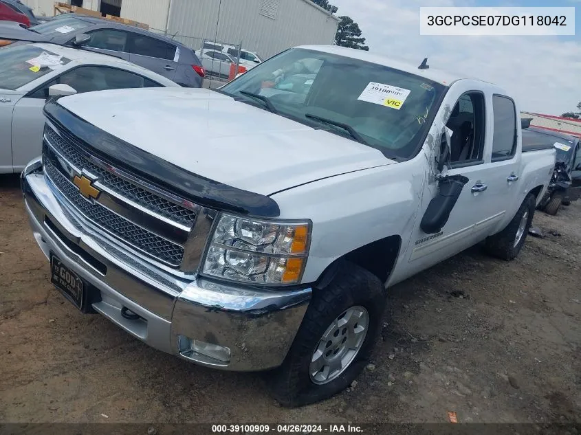 2013 Chevrolet Silverado 1500 Lt VIN: 3GCPCSE07DG118042 Lot: 39100909