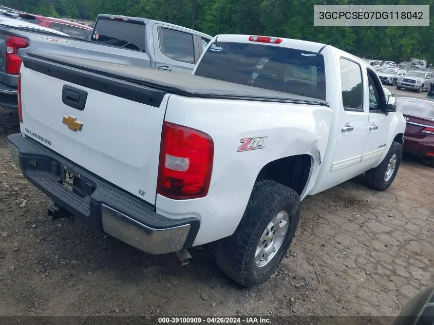 2013 Chevrolet Silverado 1500 Lt VIN: 3GCPCSE07DG118042 Lot: 39100909