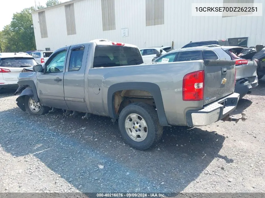 2013 Chevrolet Silverado 1500 Lt VIN: 1GCRKSE70DZ262251 Lot: 40216076