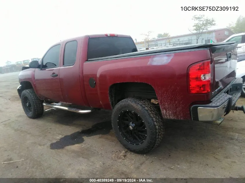 1GCRKSE75DZ309192 2013 Chevrolet Silverado 1500 Lt