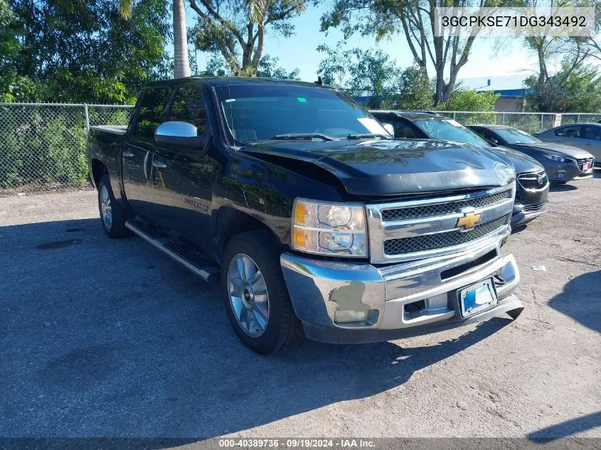 2013 Chevrolet Silverado 1500 Lt VIN: 3GCPKSE71DG343492 Lot: 40389736