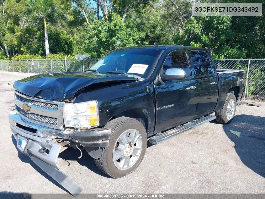 2013 Chevrolet Silverado 1500 Lt VIN: 3GCPKSE71DG343492 Lot: 40389736