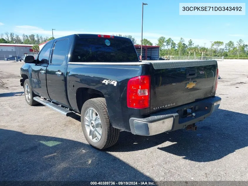 2013 Chevrolet Silverado 1500 Lt VIN: 3GCPKSE71DG343492 Lot: 40389736