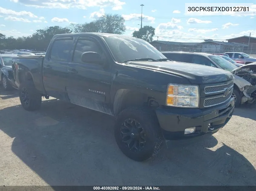 2013 Chevrolet Silverado 1500 Lt VIN: 3GCPKSE7XDG122781 Lot: 40392092