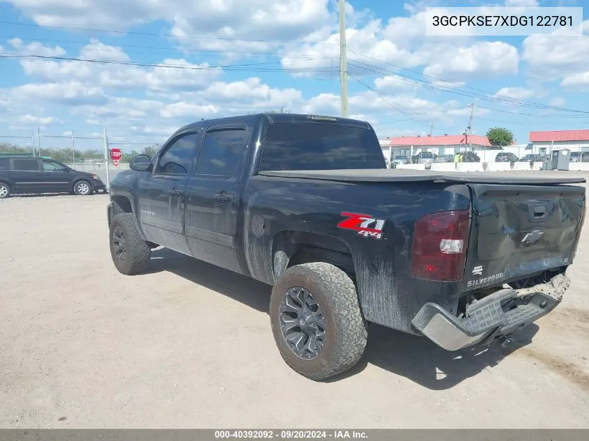 2013 Chevrolet Silverado 1500 Lt VIN: 3GCPKSE7XDG122781 Lot: 40392092