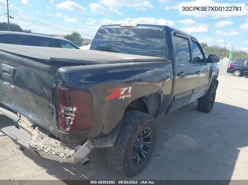 2013 Chevrolet Silverado 1500 Lt VIN: 3GCPKSE7XDG122781 Lot: 40392092