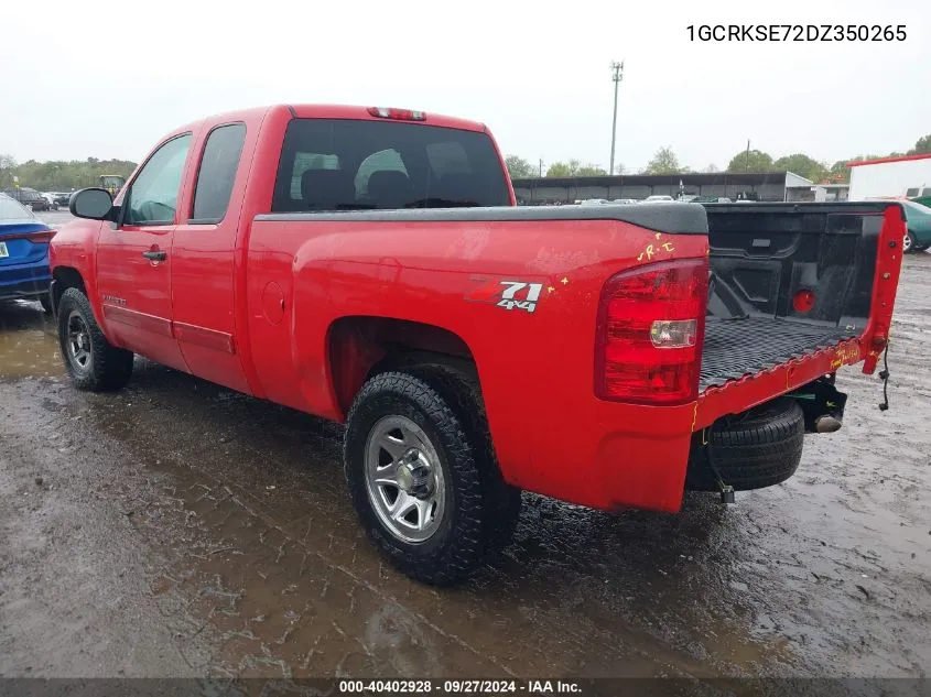 1GCRKSE72DZ350265 2013 Chevrolet Silverado 1500 Lt