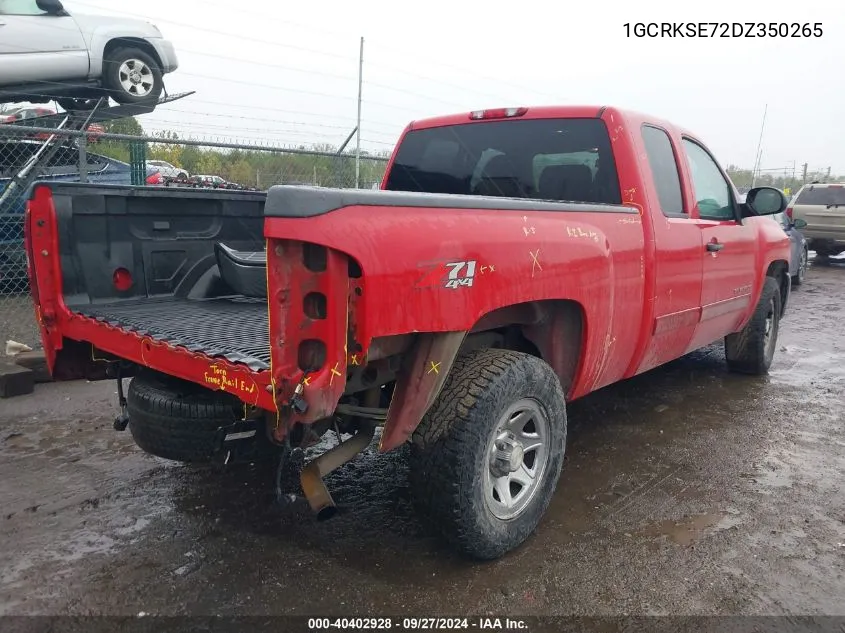 1GCRKSE72DZ350265 2013 Chevrolet Silverado 1500 Lt