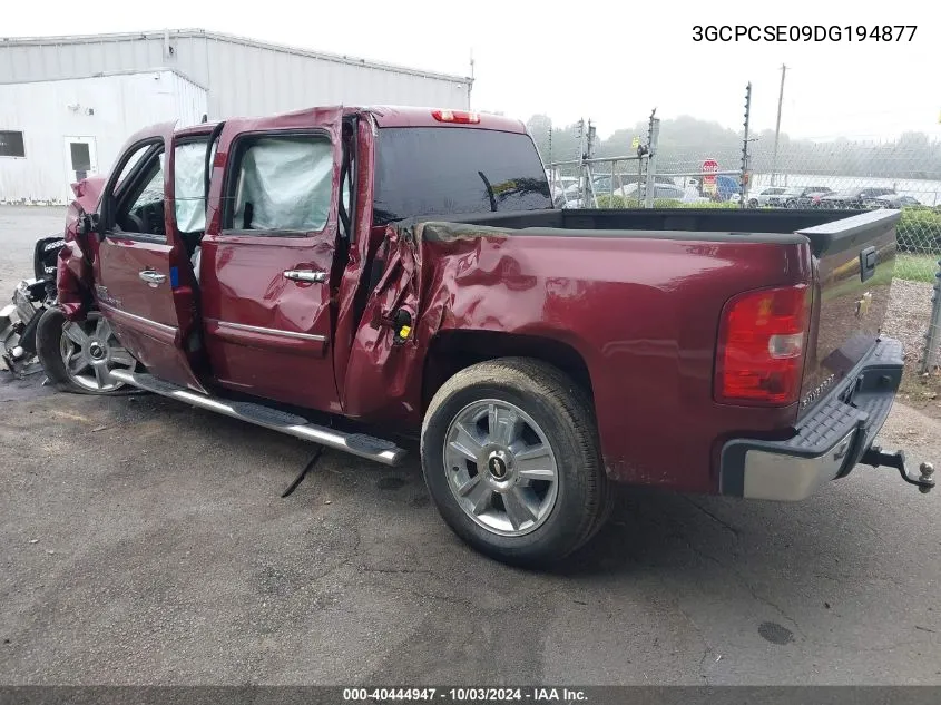 2013 Chevrolet Silverado 1500 Lt VIN: 3GCPCSE09DG194877 Lot: 40444947