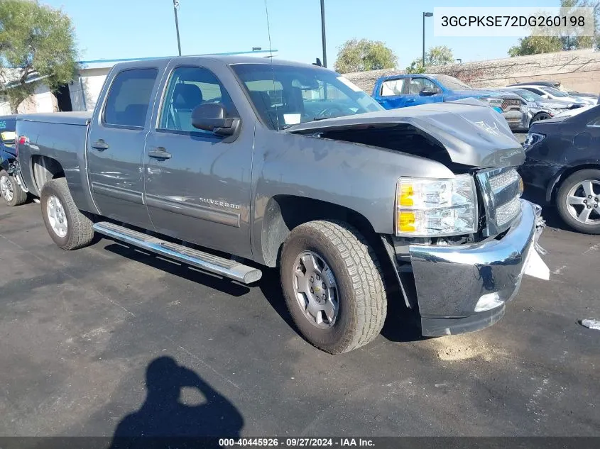 2013 Chevrolet Silverado K1500 Lt VIN: 3GCPKSE72DG260198 Lot: 40445926