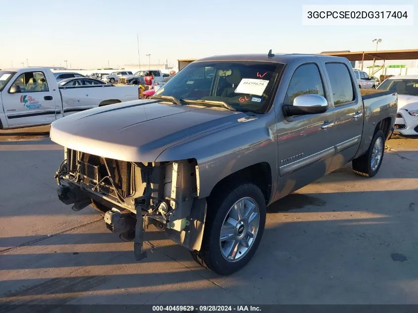 2013 Chevrolet Silverado 1500 C1500 Lt VIN: 3GCPCSE02DG317404 Lot: 40459629