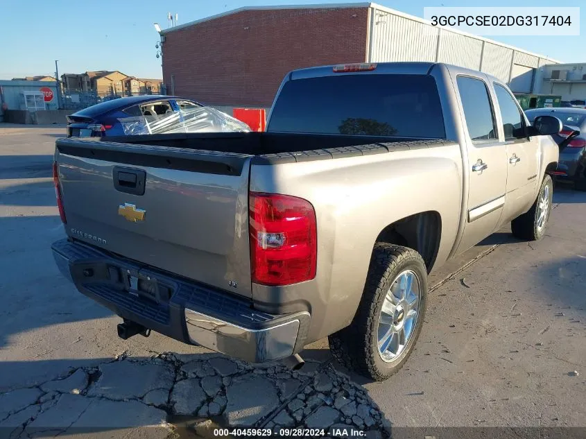 2013 Chevrolet Silverado 1500 C1500 Lt VIN: 3GCPCSE02DG317404 Lot: 40459629