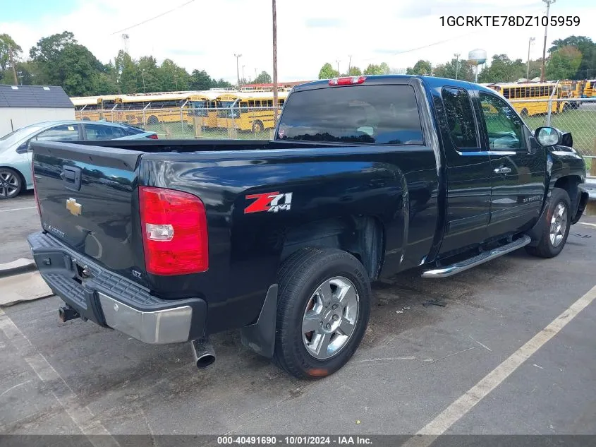 2013 Chevrolet Silverado 1500 Ltz VIN: 1GCRKTE78DZ105959 Lot: 40491690