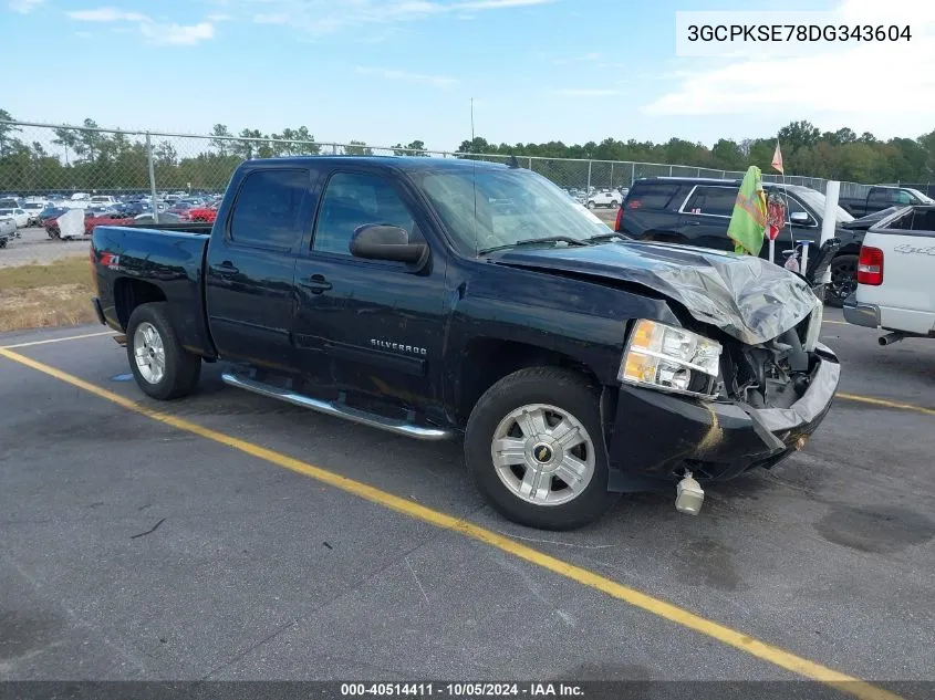 2013 Chevrolet Silverado K1500 Lt VIN: 3GCPKSE78DG343604 Lot: 40514411