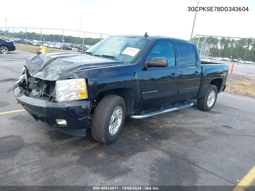 2013 Chevrolet Silverado K1500 Lt VIN: 3GCPKSE78DG343604 Lot: 40514411