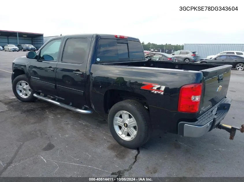 2013 Chevrolet Silverado K1500 Lt VIN: 3GCPKSE78DG343604 Lot: 40514411