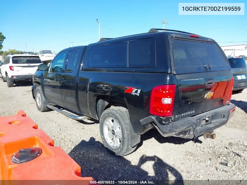 2013 Chevrolet Silverado 1500 Ltz VIN: 1GCRKTE70DZ199559 Lot: 40516533