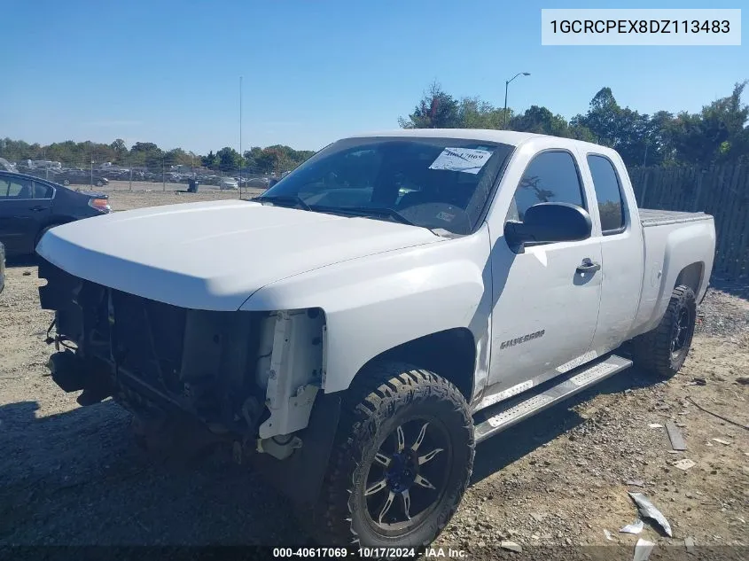 2013 Chevrolet Silverado 1500 Work Truck VIN: 1GCRCPEX8DZ113483 Lot: 40617069