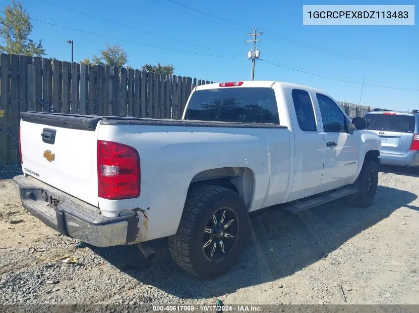 2013 Chevrolet Silverado 1500 Work Truck VIN: 1GCRCPEX8DZ113483 Lot: 40617069