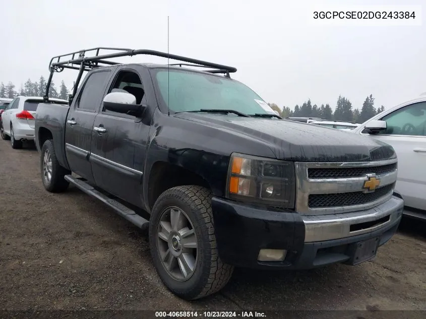 3GCPCSE02DG243384 2013 Chevrolet Silverado 1500 Lt