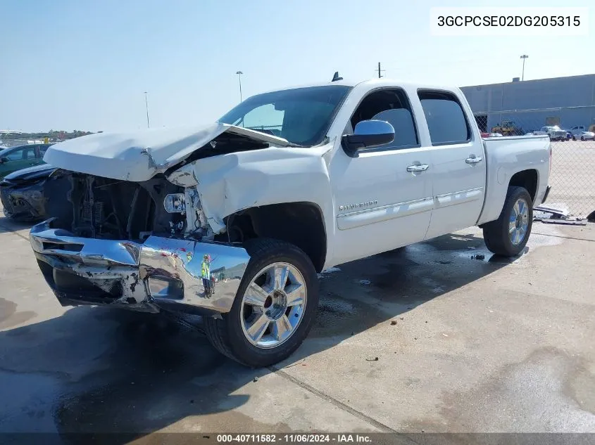 2013 Chevrolet Silverado 1500 Lt VIN: 3GCPCSE02DG205315 Lot: 40711582