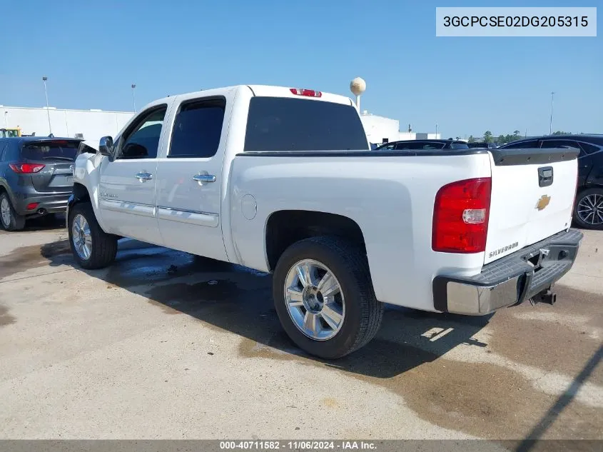 2013 Chevrolet Silverado 1500 Lt VIN: 3GCPCSE02DG205315 Lot: 40711582