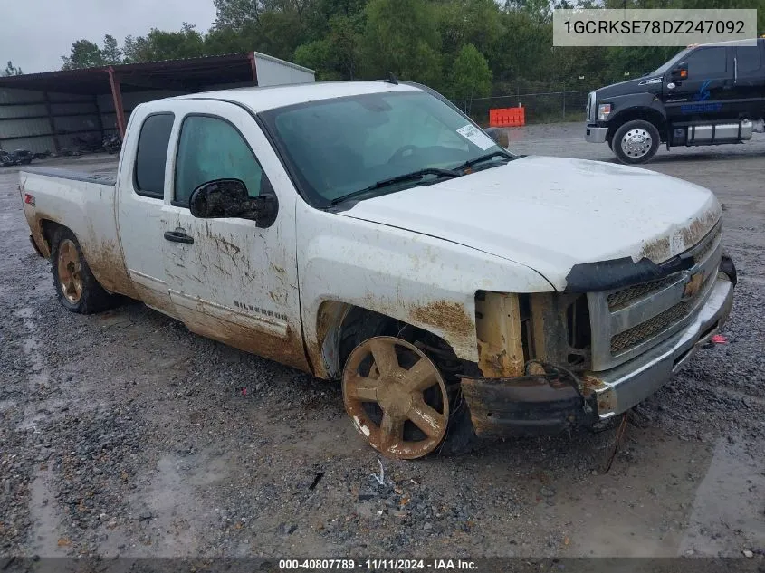 2013 Chevrolet Silverado Lt VIN: 1GCRKSE78DZ247092 Lot: 40807789