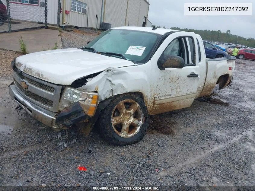 2013 Chevrolet Silverado Lt VIN: 1GCRKSE78DZ247092 Lot: 40807789