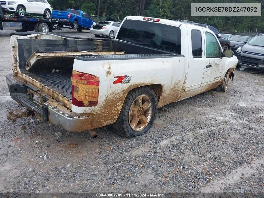 2013 Chevrolet Silverado Lt VIN: 1GCRKSE78DZ247092 Lot: 40807789