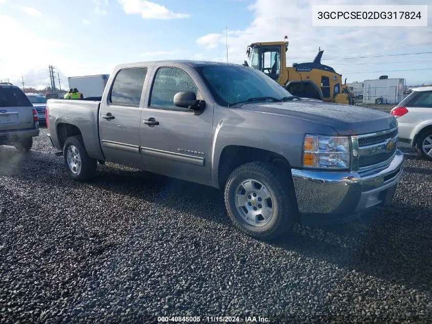 2013 Chevrolet Silverado 1500 Lt VIN: 3GCPCSE02DG317824 Lot: 40845005