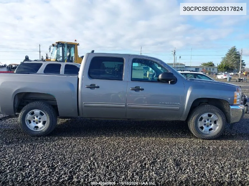 2013 Chevrolet Silverado 1500 Lt VIN: 3GCPCSE02DG317824 Lot: 40845005