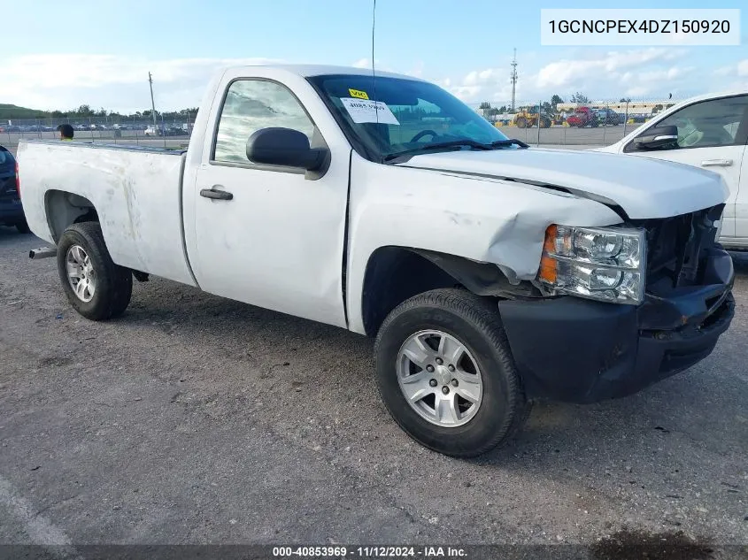 2013 Chevrolet Silverado 1500 Work Truck VIN: 1GCNCPEX4DZ150920 Lot: 40853969