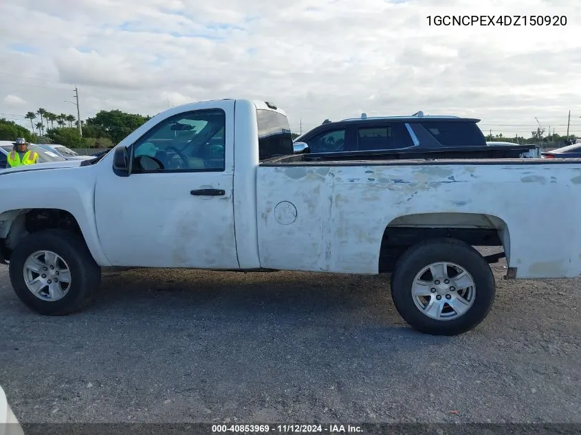 2013 Chevrolet Silverado 1500 Work Truck VIN: 1GCNCPEX4DZ150920 Lot: 40853969