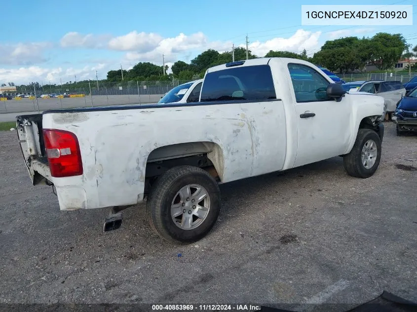 2013 Chevrolet Silverado 1500 Work Truck VIN: 1GCNCPEX4DZ150920 Lot: 40853969