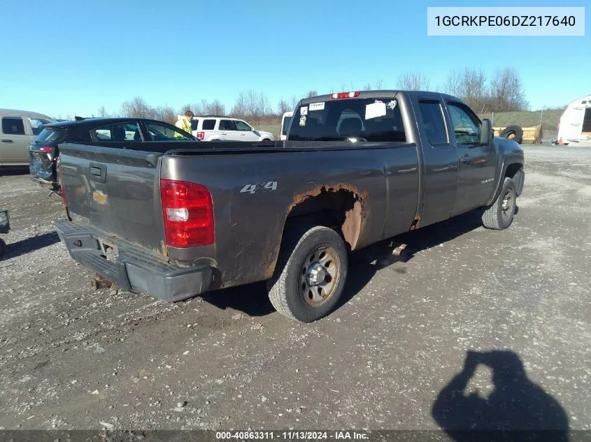 2013 Chevrolet Silverado 1500 Work Truck VIN: 1GCRKPE06DZ217640 Lot: 40863311