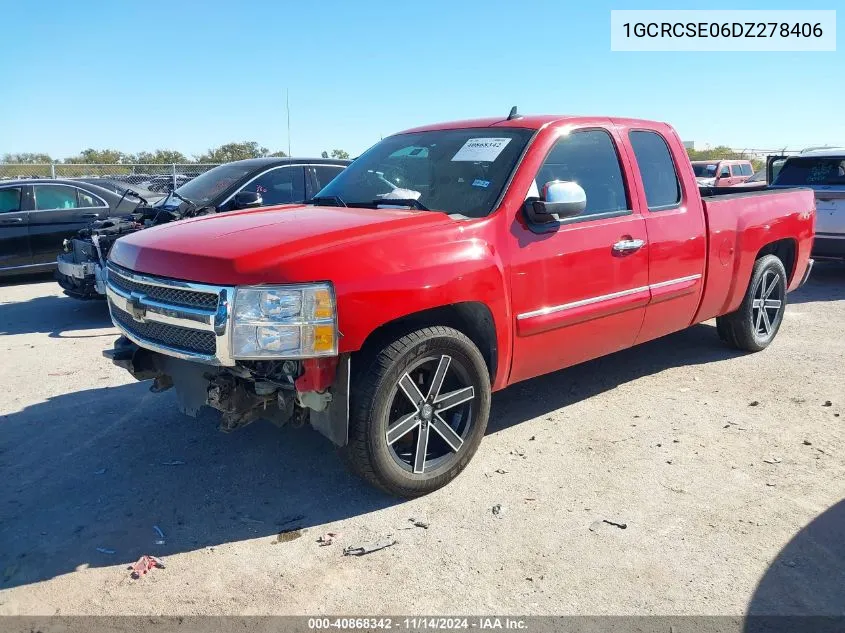 2013 Chevrolet Silverado 1500 Lt VIN: 1GCRCSE06DZ278406 Lot: 40868342