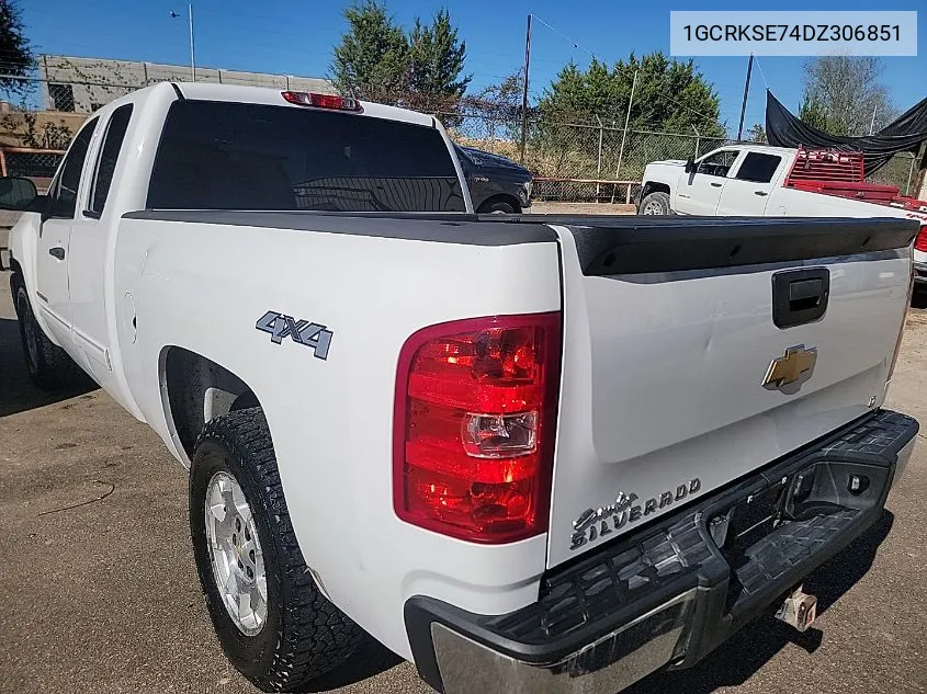 2013 Chevrolet Silverado K1500 Lt VIN: 1GCRKSE74DZ306851 Lot: 40930921