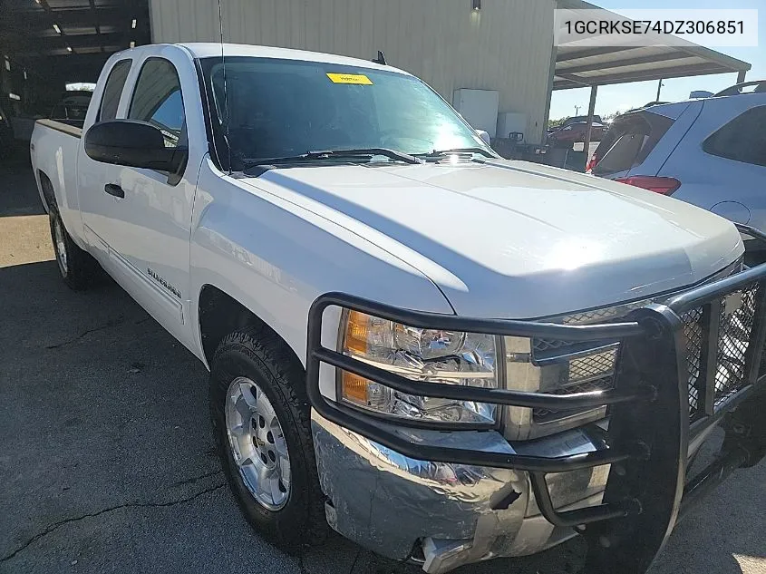 2013 Chevrolet Silverado K1500 Lt VIN: 1GCRKSE74DZ306851 Lot: 40930921