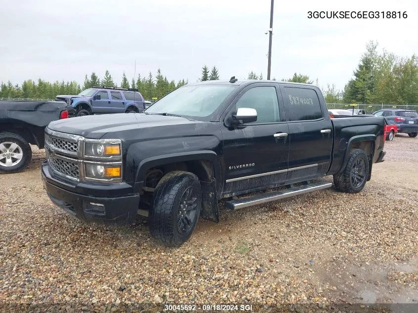 3GCUKSEC6EG318816 2014 Chevrolet Silverado K1500 Ltz