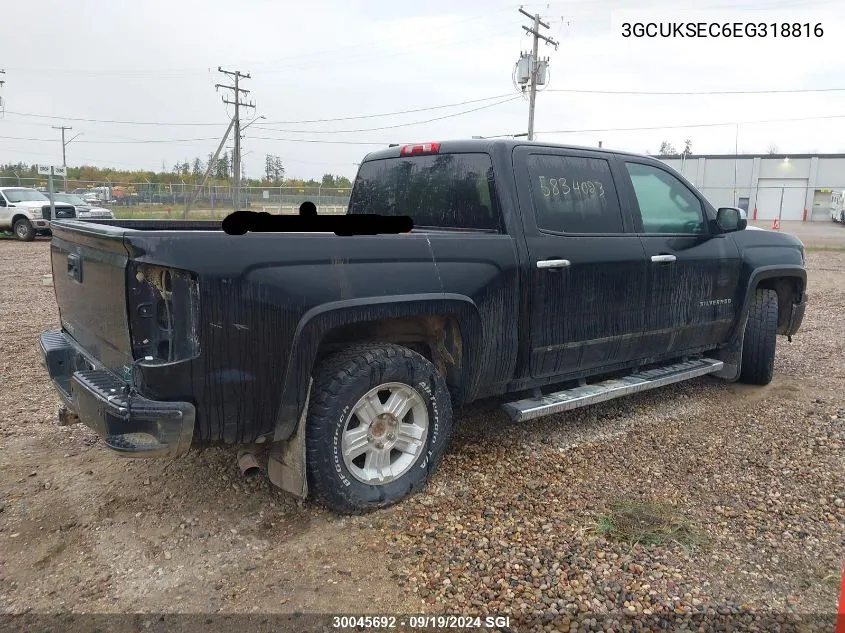 2014 Chevrolet Silverado K1500 Ltz VIN: 3GCUKSEC6EG318816 Lot: 30045692