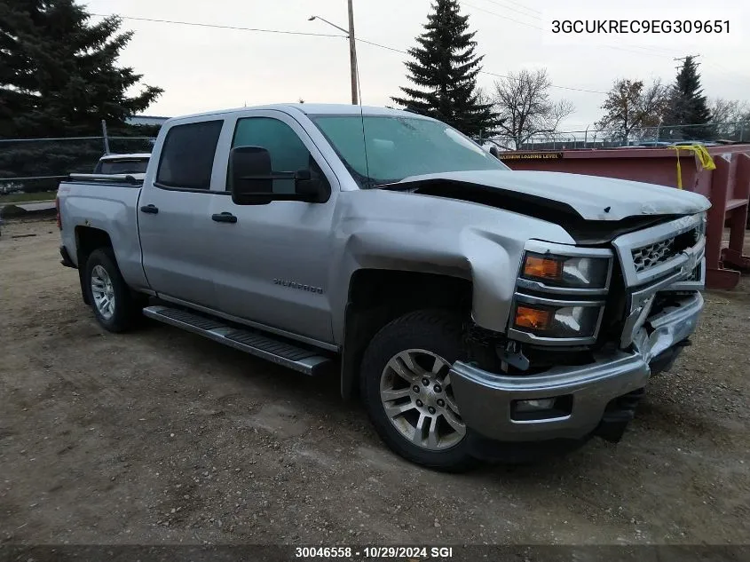 2014 Chevrolet Silverado K1500 Lt VIN: 3GCUKREC9EG309651 Lot: 30046558