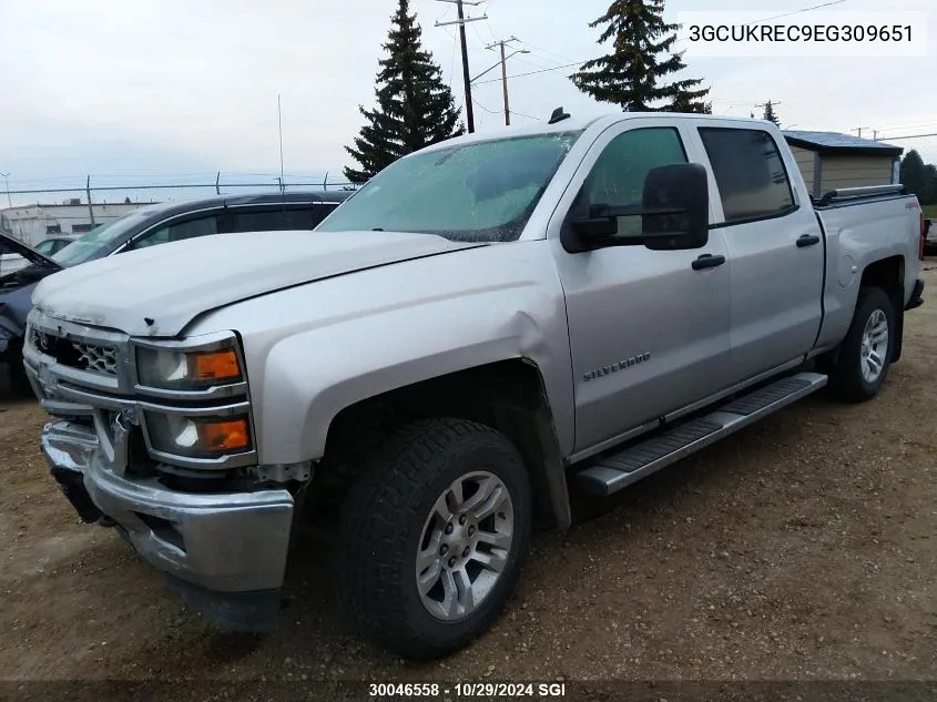 2014 Chevrolet Silverado K1500 Lt VIN: 3GCUKREC9EG309651 Lot: 30046558