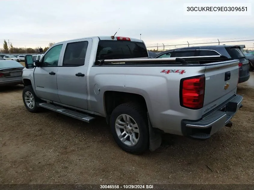 2014 Chevrolet Silverado K1500 Lt VIN: 3GCUKREC9EG309651 Lot: 30046558